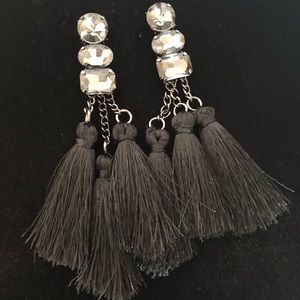 BNWT tassel/ crystal statement earrings